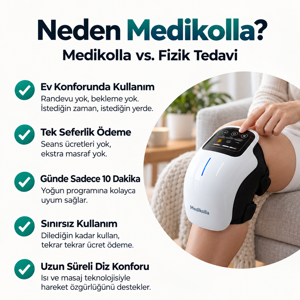 Isıtmalı titreşimli şarjlı diz masaj cihazı