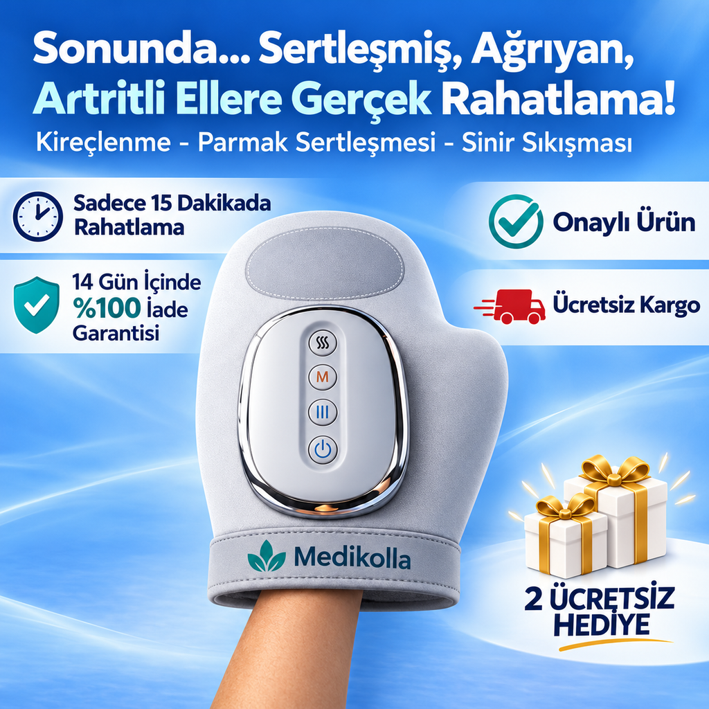 Isıtmalı El Masaj Eldiveni - El ve Bilek Masaj Cihazı