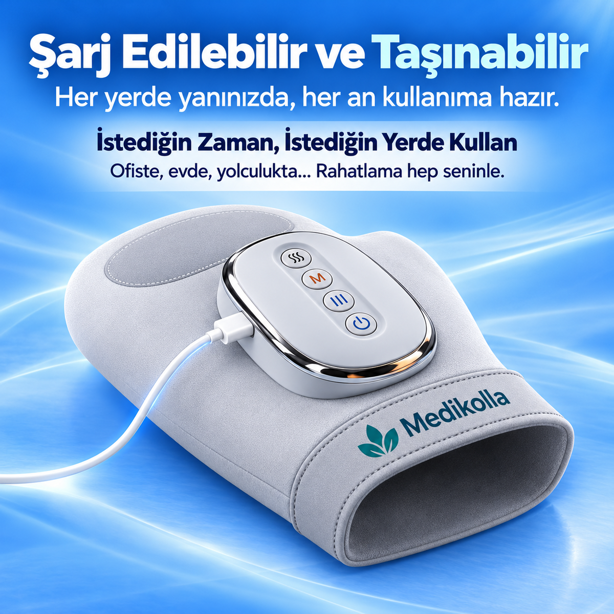 Isıtmalı El Masaj Eldiveni - El ve Bilek Masaj Cihazı