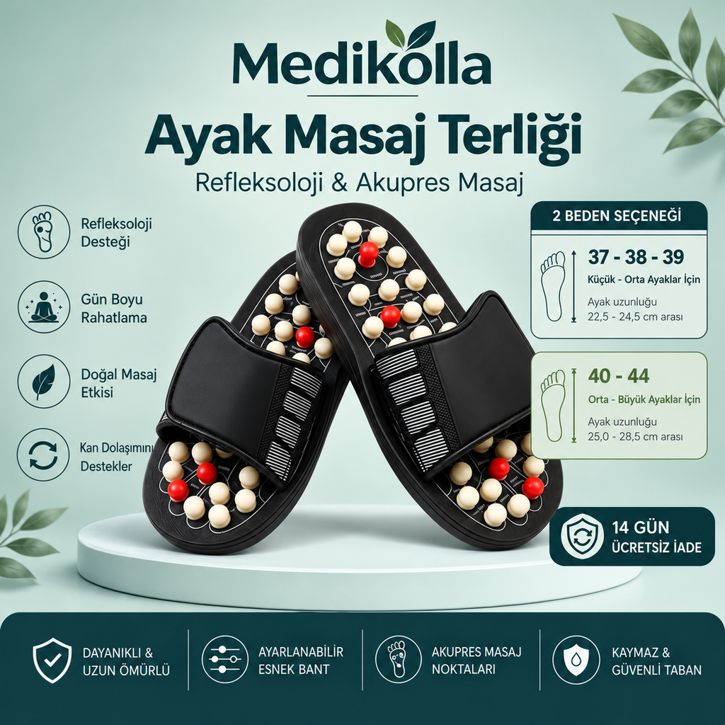 Akupres/Refleksoloji Ayak Masaj Terliği